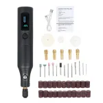 Electric Polisher Cordless Rotary Tool with Digital Display 1500mAh Battery 3 Speed Settings 25Pcs Accessory Kit DIY Crafts Projects