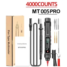 Multímetro digital MUSTOOL MT005PRO, tipo caneta, medidor profissional de 4000 contagens, testador de diodo Ohm de tensão CA/CC automático sem contato para ferramenta