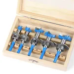 5PCS Hex Shank Hinge Boring Forstner Drill Bit Set Countersink Bit 15-35mm Cutting Diameter Hole Opener Hinge Hole Cutter for Woodworking / Plastic / Plywood