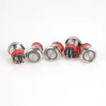 22MM 18A 250V 6Pin LED دوگمەی ڕووناکی سویچی کاتی ڕێکخستنەوەی دوگمەی کانزایی  