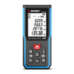 SNDWAY H-D510A/E 50mLaser Distance Meter with Electronic Angle Area Volume Pythagorean Theorem Measurement 2.0 HD Screen 99 Data Storage 850mAH Lithium Battery