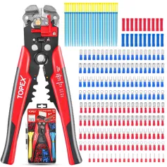 Set di 260 pinze spelafili, crimpatrici autoregolanti, terminali e utensili