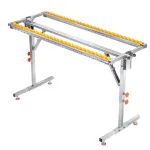 Imbot Wood Cutting Bracket Sawhorse Miter Saw Table Frame Adjustable Height 70-90cm Stainless Steel 220LB Load Portable Woodworking Table