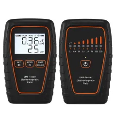 Handheld EMF Tester Portable Electromagnetic Radiation Detector Electromagnetic Radiation Intensity Measurement Instrument with Beep Alarm and Low Battery Indication Functions
