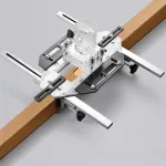 Aluminum Alloy Door Hinge Jig Guide Woodworking Hole Opener Door Slotting Locator Door Lock Jig for Door Lock Installation