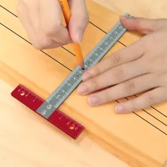 Aluminum T Square Positioning Ruler 170mm x 85mm CNC Cutting Laser Printed Scale High Precision Drafting Tool Architect Ruler