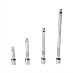 4PCS 1/4 Inch Extension Rod Set Chrome Vanadium Steel 6.3mm Socket Wrench Quick Auto Repair Tools 150mm 100mm 75mm 50mm
