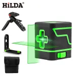 HILDA Laser Level 2 Lines Зелене світло Міні самовирівнююча горизонтальна та вертикальна поперечна надпотужна лінія лазерного променя