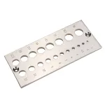 19 Holes Steel Dowel Plate Holes From 1/8 To 5/8 In Wood Dowel Plate Maker for Manufacturing Construction Home Improvement