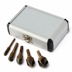 5PCS Countersink Tool Bit Set Includes 1/4\ 3/8\ 1/2\ 5/8\ 3/4\ Drills Perfect for Woodworking Soft Metal DrillingPlastic Cutting