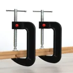 1Pcs Clamp 4 pous lou devwa G-Clamp Kranpon travay kranpon ak Bouton rapid pou brikoleur Bwa Woodworking / Building