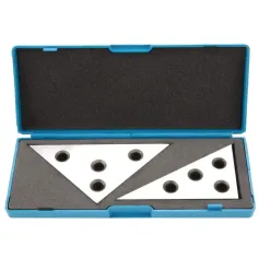 2PCS Solid Angle Plates Set 30-60-90 & 45-45-90 Degrees Precision +/- 20 Seconds Machinist Tool High Quality Metal