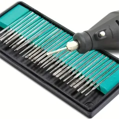 Zestaw 30 sztuk diamentowych wierteł do wiercenia Narzędzia obrotowe 3 mm lub 2,35 mm Trzonek Metalowy Obróbka Drewna Rzeźbienie Kształtowanie Grawerowanie Biżuteria Narzędzie