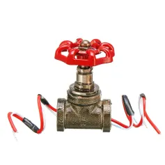 Interrupteur d'éclairage vintage Steampunk 1/2 pouce avec fil traversant en fer rouge
