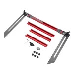 Stair Tread Template Tool Red-Gray Upgrade Stair Tread Gauge Measuring Jig Precision Stair Step Template Sturdy Building Material for Home Renovation