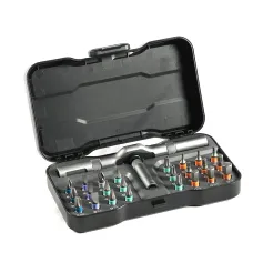 ATuMan RS1 Multipurpose Ratchet Screwdriver Set 24 Bits S2 Alloy 6063 Aluminum Handle 58-Tooth 6.2 Degree Ratchet Tool Kit