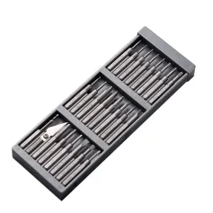 ATUMAN X1 24-in-1 afwerkschroevendraaierset Lichtgewicht, draagbaar S2-stalen kop Aluminiumlegering handvat en behuizing Veelzijdige mix-and-match montagegereedschappen voor thuis- en professioneel gebruik
