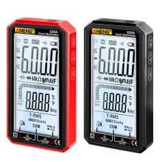 Multímetro inteligente ANENG 620A 6000 contagens Tensão CA/CC Corrente Resistência Capacitância Frequência Temperatura Tensão sem contato Detecção Tela LCD com luz de fundo Desligamento automático