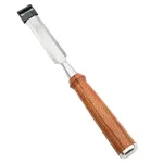 20mm Piercing Shank Woodworking Chisel Chrome Vanadium Steel African Rosewood Handle Flat Chisel for Woodworking and Carving