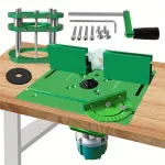 Kit d'elevació d'encaminador d'aliatge d'alumini Taula d'encaminador Placa d'inserció 240x200mm Elevació manual per a motors de 65 mm Eina per treballar la fusta Procés CNC de viatge d'alta elevació