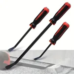 Heavy-Duty CR-V Long Tire Spoon Pry Bar With Non-Slip Handle Caps Perfect for Automotive Demolition Nail Pulling & More