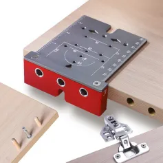 35mm Hinge Jig Door Cabinets Concealed Hinge Hole Template Jig Aluminium Alloy Drill Guide Locator Tools