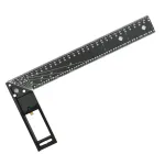 Multifunctional Right Angle Ruler High Carbon Steel 1.5mm Thickness Aluminum Handle 300mm/400mm for Woodworking and Construction