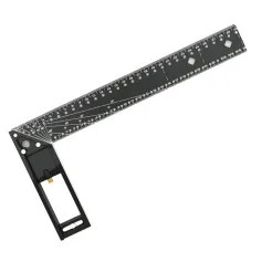 Multifunctional Right Angle Ruler High Carbon Steel 1.5mm Thickness Aluminum Handle 300mm/400mm for Woodworking and Construction