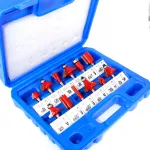 12/15pcs 1/4\\ Shank Router Bit Set Milling Cutter For Wood Trimming Slotting Engraving Carbide Woodworking DIY Tools