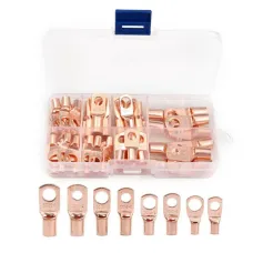 60pcs Wire Lug Copper Ring SC6-25 Copper Connectors Bare Cable Electric Crimp Terminal Connector Kit