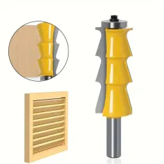 LAVIE 12mm 1/2\ Shank Louver Shutter Style Router Bit Woodworking CNC Carbide Milling Cutter with Bearing Ideal for Decorative Line Carving on Wood