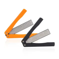 DMD Portable Double Side Grindstone Professional Kitchen Sharpener for Pocket Folding Knife Sharpening Stone Sharpener Diamond