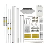 750V Shortwave V Antenna High Efficiency Low Noise 5 Bands 7M-14M-21M-28M/29M-50M 2000W PEP 1.5 VSWR for Ham Radio