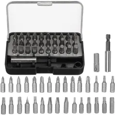 31PCS Drill Bits Set with PH PZ SL H T Sizes and 60mm Extension Rod in Plastic Case Versatile Heavy-Duty and Ideal for All Your Drilling Needs