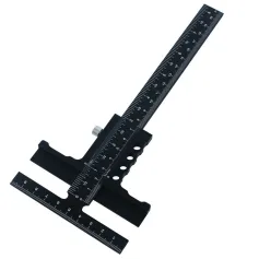 Premium Sliding Marking Gauge Aluminum Alloy Scribing Measuring Tool with Precision Depth Gauge And T-Square Ruler