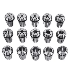 Machifit 15pcs ER11 1mm to 7mm Spring Collet Set Collet Chuck for CNC Milling Lathe Tools