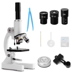 Monokilè Digital Optik Mikwoskòp 64X-2400X ak reglabl Zoom Telefòn Design Fill limyè ranpli ekipman eksperimantal pou Eksperyans Edikasyon Syans Biyoloji