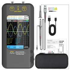 BSIDE Dual-Channel Oscilloscope O2 50MHz 250MSa/s Real-Time Sampling 3.98-Inch Touch Screen Built-In Signal Generator Data Retention Battery Powered