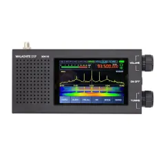 NUOVO ricevitore radio Malachite V5 DSP SDR 1.10d Frequenza da 10 kHz a 2 GHz Batteria da 5000 mAh Custodia in alluminio CNC personalizzata Design portatile