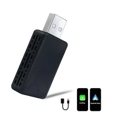 YUEHOO 2 in 1 Wireless CarPlay Adapter for Apple & Android Car Wireless CarPlay Dongle Receiver Adapter for Wired Wireless Adapter for Android Car iOS Plug and Play