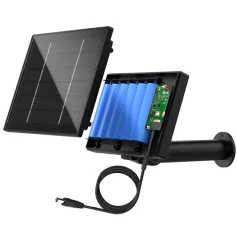 Portable Solar Power Bank D4 5V 6V Solar Battery Charger for Security Camera with DC 5521 Output 4W Solar Panel Battery Charger
