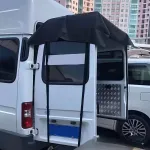 600D Waterproof RV Rear Barn Door Awning Cover Rear Barn Door Awning Cover Waterproof Sunshade for VW/Ford