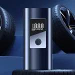80W Cordless Car Tyre Inflator Air Compressor LCD Digital Display USB Rechargeable 3000mAh Battery for Car Motorcycle Bicycle Ball