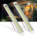 12-85V Ultra-Bright LED Cabin Lights Three Rows of 120 Beads Cab Reading Lights Aluminum Shell Trunk Lights for RVs Boats Camping