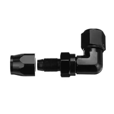 AN10 0AN JIC-10 90 Degree Swivel Oil Fuel Air Gas Hose End Fitting Adapter Black