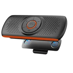 Car Bluetooth Speaker for Cell Phone Portable Bluetooth Handsfree Kit Wireless in Car Speakerphone Music Player with Visor Clip Supports Siri Google Assistant TF Card Playback