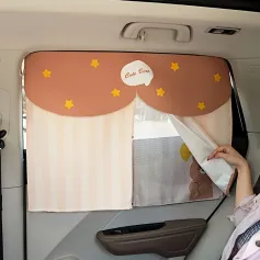 Car Side Window Curtains Privacy Double Layer Curtains Car Sun Protection Magnetic Window Light Isolation Insulation Double Layer Car Sun Curtains