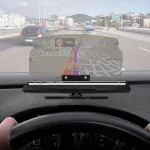 Wireless Charging Car-mounted HUD Car HUD Head-Up Display Projection Folding Holder Driving Navigation Mobile Phone Holder for Cars Trucks
