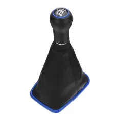 Tombol Shift Gear 5/6 Kelajuan Penutup But Gaitor Kulit Hitam Sesuai Untuk VW Golf MK4
