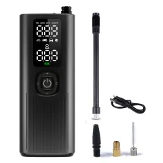 Multi-Function 120Psi Cordless Handheld Air Pump Portable Tire Inflator For Car Bicycle Motorcycle Tires Ball USB Charging With LCD Display Pressure Gauge